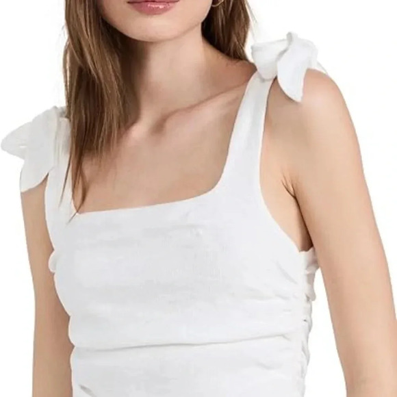 Free People Tops - Free People FP Movement Women's Boulevard Tank Top White Ties at Shoulder NWOT S